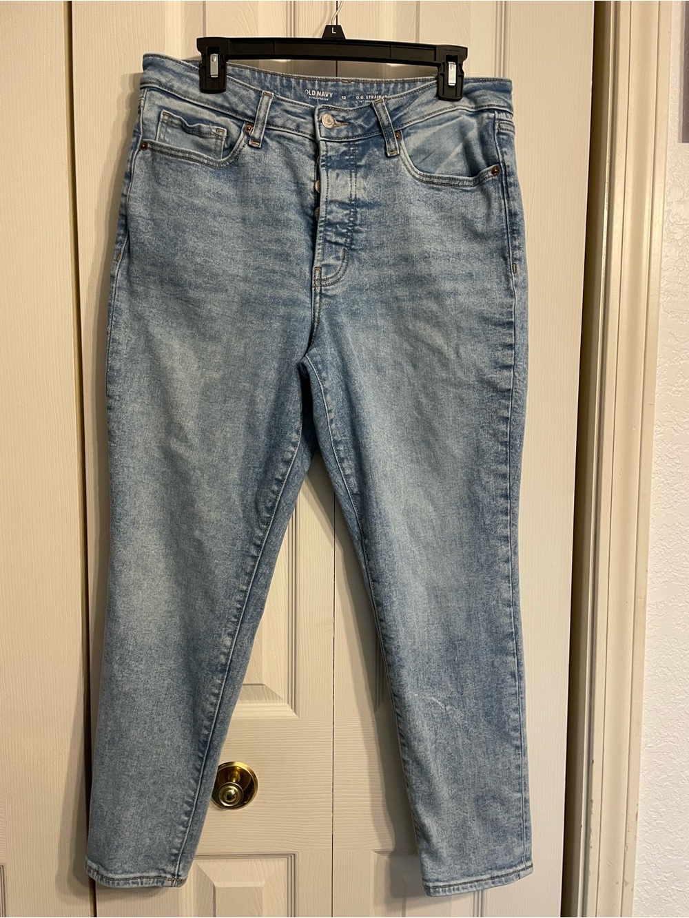 Old Navy Light Blue High-Rise Straight Jeans